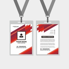 design template of id card, for name tag, committee, office, member, corporate, company, identity, staff, etc