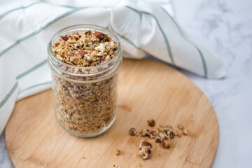 Homemade Granola with nuts and oatmeal