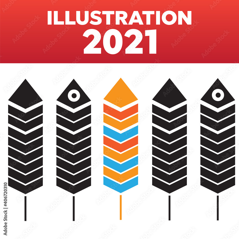 Wall mural bird feather icons. feather new vector pattern