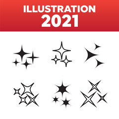 Icon star. Sparkles collection. Sparks vector icons set