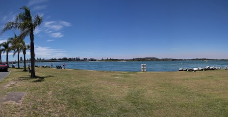 Beautiful views of Wallis Lake in Forster Beach NSW Australia