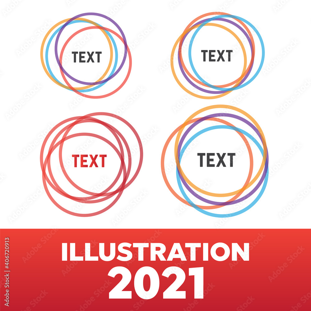 Canvas Prints colored rings. overlapping circles bubbles vector color ring