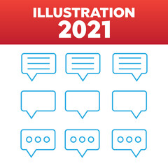 Bubble linear chat. Speech vector icon. Forum sign