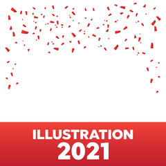 Obraz premium Snowfall transparent background. Winter chaotic snowstorm template.