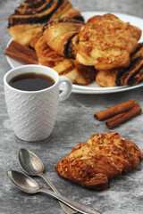 Traditional Swedish fika - a coffee break with pastries