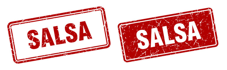 salsa stamp set. salsa square grunge sign