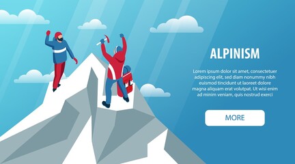 Alpinism Peak Horizontal Banner
