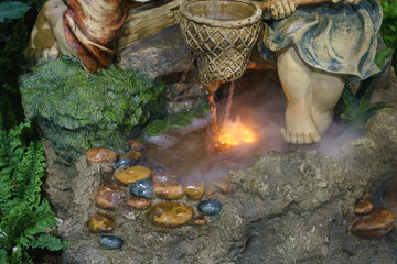 LED water light in garden pond