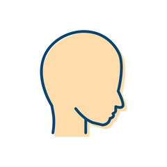 Head lineal color icon. simple design editable. Design template vector