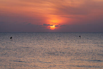 Fototapeta na wymiar The beauty landscape with sunrise over sea.