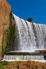 waterfall at a dam