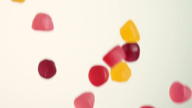 Gummy Vitamins Snacks Energy Superfood Vitamin C D Colorful Candies Macro Alternative Food Throw