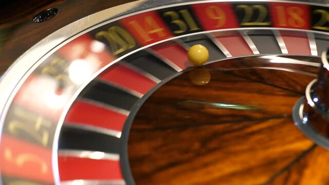 Roulett Tabel spinning with ball 60fps