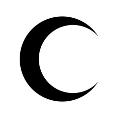 Isolated Simple Crescent or Half Moon Icon. Vector Image. © Kagan Kaya