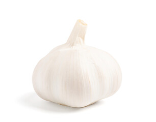 fresh raw garlic isolated on white background with clipping path