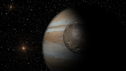 ImImage of the moon of Jupiter 3D illustrationage of the moon of Jupiter 3D illustration

