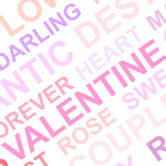 love sweet and romance wording on background in valentine concept