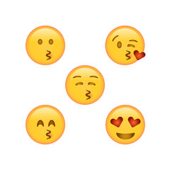 set of kiss with faces
