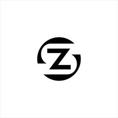 Initial SZ Logo,ZS Design with Circle Icon Vector