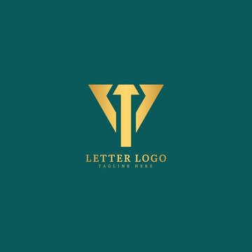 Initial YT TY with minimalist concept design for company and business logo.