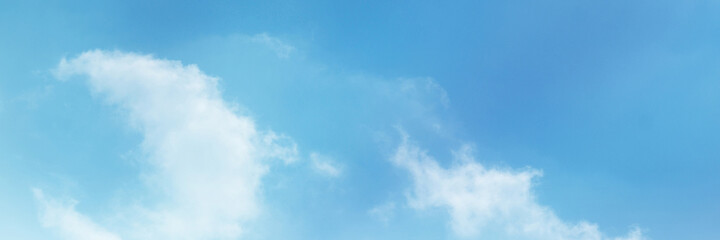 Blue sky with white cloud. The summer heaven is colorful clearing day Good weather and beautiful nature in the morning.