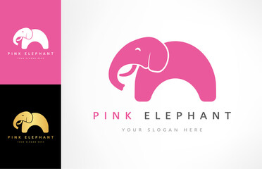 Elephant logo vector. Animal design.