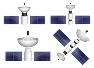 Satellite vector design illustration isolated on white background