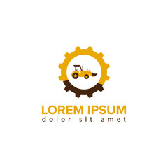 Illustration Vector Graphic of Bulldozer Logo. Perfect to use for Construction Company
