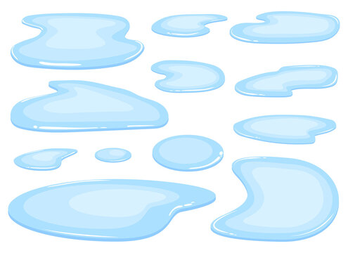 Water puddle vector design illustration isolted on white background