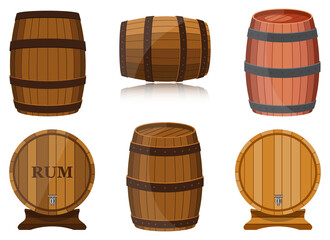 Wine barrel vector design isolated on white background