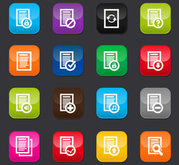 Documents icons set