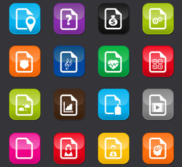 Documents icons set
