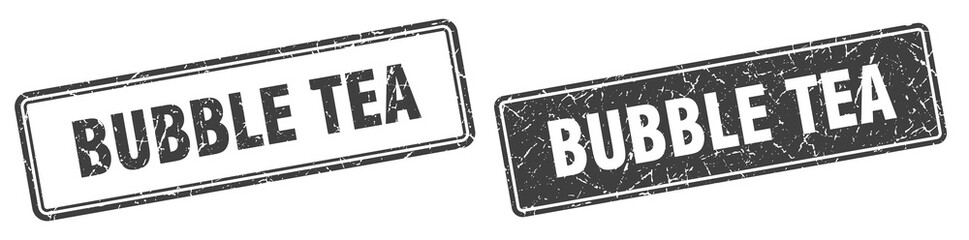 bubble tea stamp set. bubble tea square grunge sign