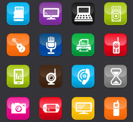 Home appliances icons set