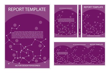 Fototapeta na wymiar Elegant Template of Purple Modern Business Template Background with Copy Space for Text Decorated 