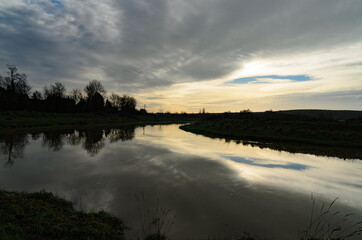 river and clouds 