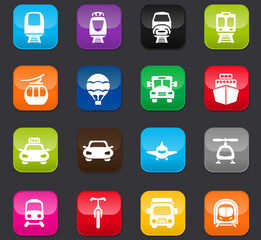 Public transport icons set