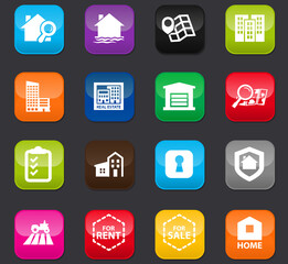 Real estate icons set