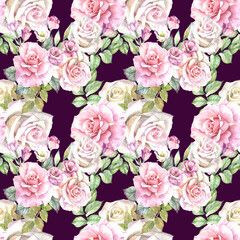 background with watercolor roses