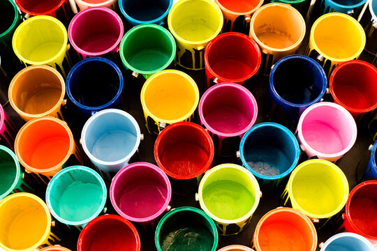 Paint Cans Color Palette Stacked
