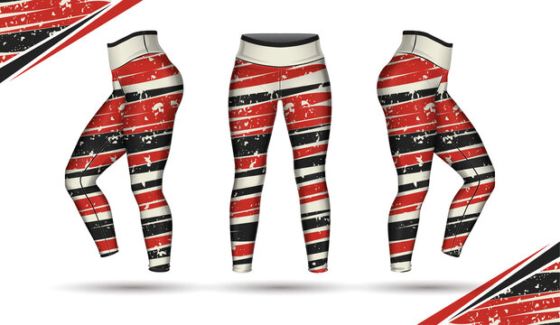 leggings pants training fashion illustration vector with mold
