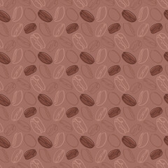 Seamless coffee seed texture