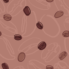 Seamless coffee seed texture