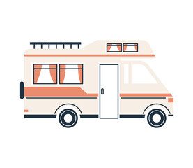 Camper van white vector design