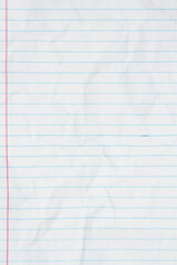 Retro lined school crumpled paper background