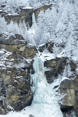 Frozen Waterfall in Saas-Balen