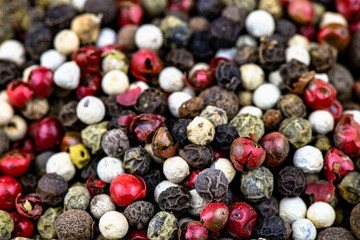 Mixture from sweet-scented and sharp peppers as a background.