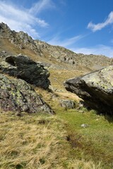 views from the top of the mountain in a sunny day, huesca, Spain