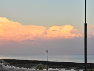 atardecer en la playa