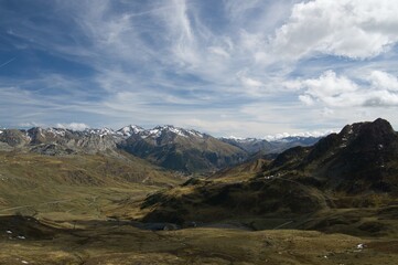 views from the top of the mountain in a sunny day, huesca, Spain